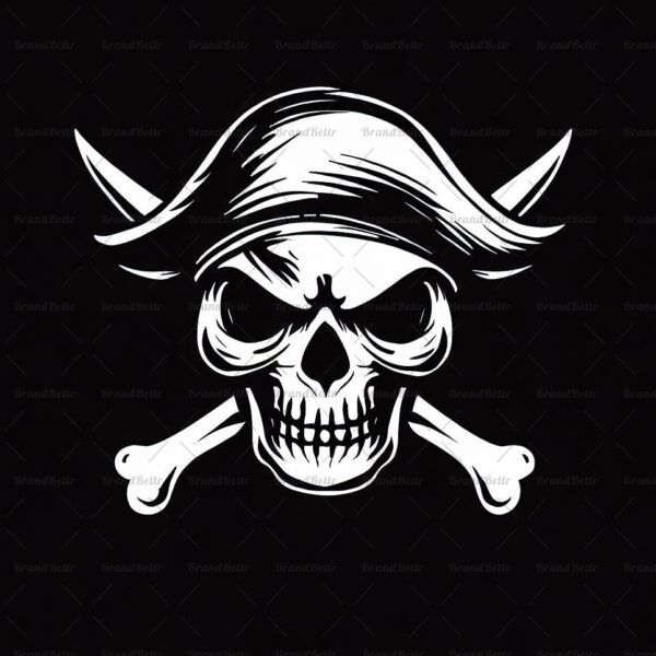 Piratenschädel und gekreuzte Knochen
